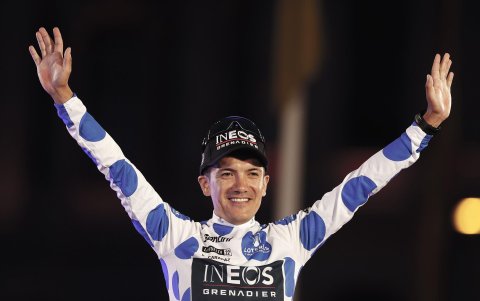 El ecuatoriano Richard Carapaz, ganador del maillot de la Montaña de la Vuelta.