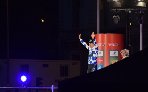 Richard Carapaz (Ineos Grenadiers), rey de la montaña de a Vuelta 2022, dijo que se marchará 