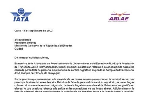 Gremios enviaron carta al ministro de Gobierno, Francisco Jiménez.