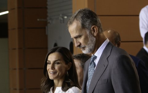Letizia y su esposo, Felipe.