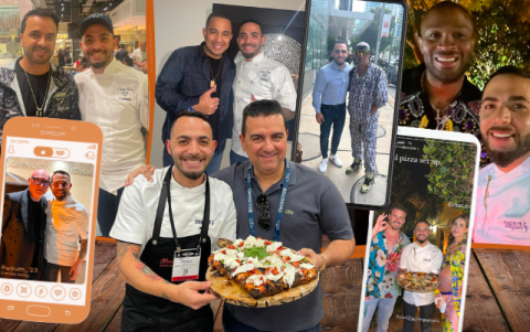 En compañía de algunas de las celebridades que han probado sus exquisitos y creativos platos.