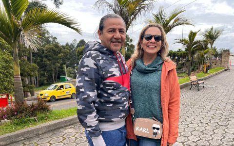 Kirk Mazzini y María Martínez aprovecharon su estadía para recorrer la ciudad.