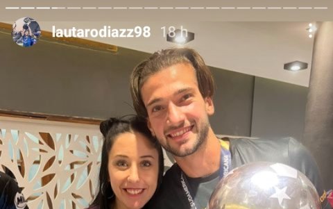 Lautaro Díaz y su pareja, Marianella De Arca.