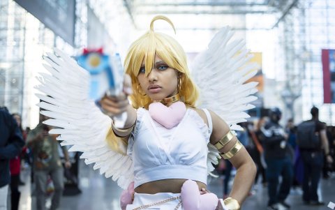 Los disfraces no faltaron en Nueva York.