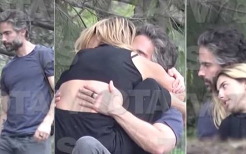 La revista TVyNotas publicó fotos de ella con Osvaldo Benavides.