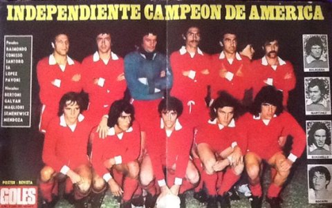 Plantilla de Independiente de Avellaneda campeón de la Copa Libertadores 1973.