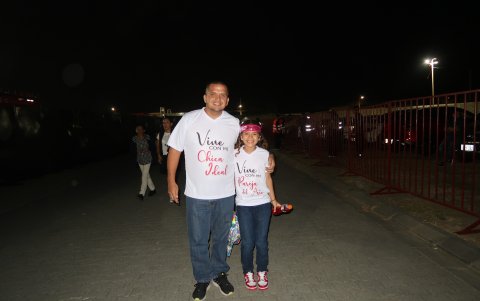 La familia Ruiz llegó a Guayaquil desde Huaquillas para ver el show del colombiano.