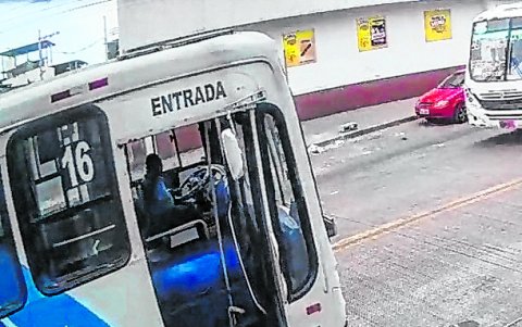 El viaje. Captura de pantalla del video en el que el can tomó el bus 705 de la línea 16.