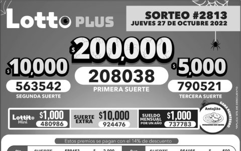 BOLETIN LOTTO 2813, JUEVES 27 DE OCTUBRE_2022