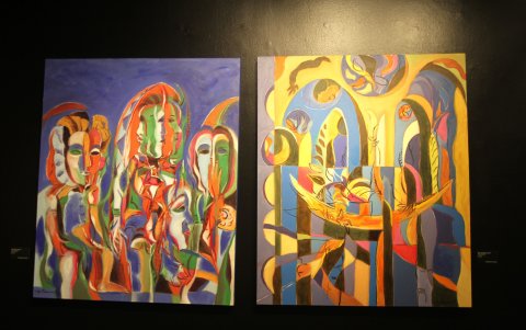 Obras del pintor Miguel Betancourt.)