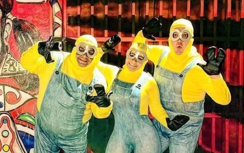 Con Marlon Acosta y Miguel Cedeño, quien falleció.