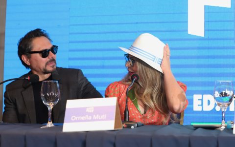 Ornella junto a Lucho Velasco.