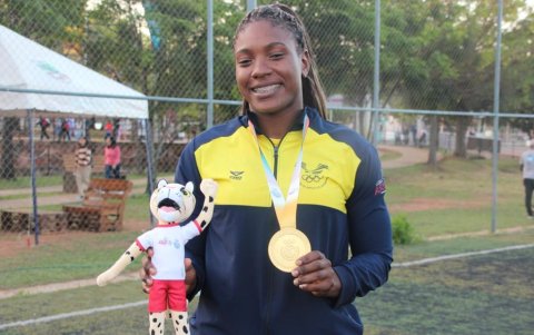 La judoca ecuatoriana se coronó campeona en los Juegos Suramericanos de Asunción 2022.