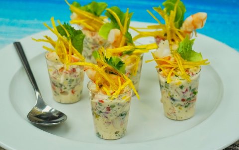 Salpicón de mariscos.