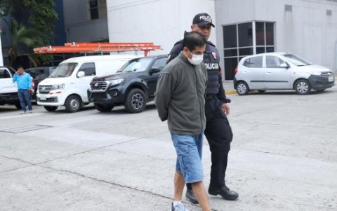 Fabricio Guachamín, capturado con explosivos.