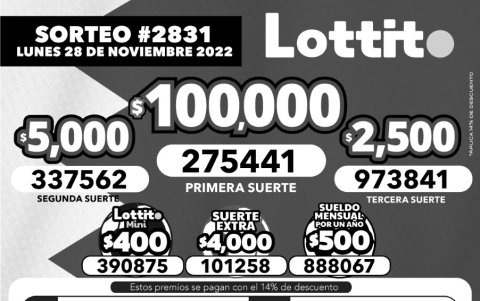 _BOLETIN LOTTO 2831, LUNES 28 DE NOVIEMBRE_2022
