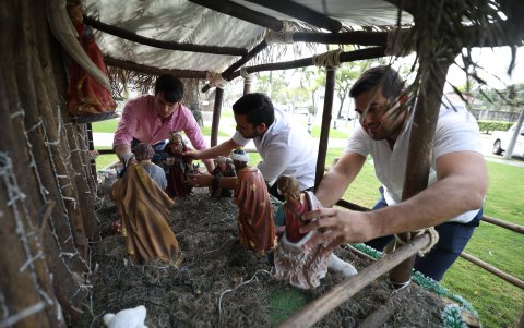 En la Puntilla alistan el pesebre