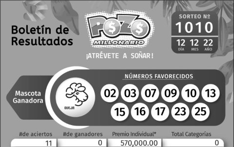 BOLETIN POZO 1010, LUNES 12 DE DICIEMBRE DE 2022