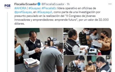 En un principio, la Fiscalía publicó sobre el allanamiento, pero luego borró la infomración.