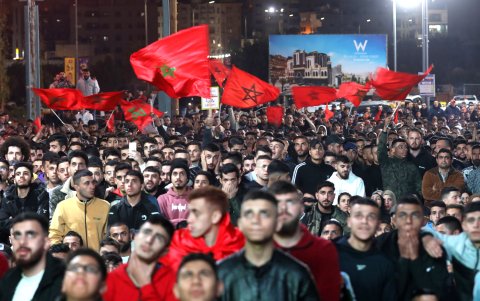 La participación histórica de Marruecos despertó en toda su población un interés nunca antes visto. En plazas y calles se vivieron verdaderas fiestas.