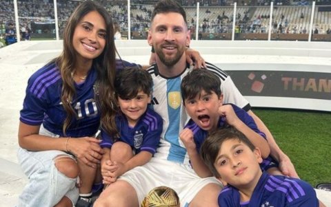 Messi y su familia.