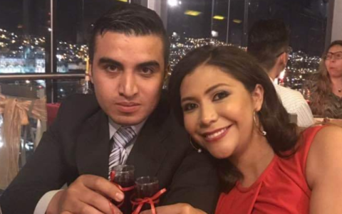 María Belén Bernal junto a Germán Cáceres.