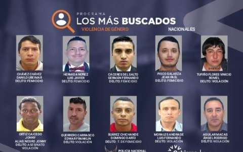 La Policía informó que Germán Cáceres fue incluido en los más buscados del Ecuador por violencia de género.