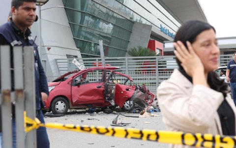 Un coche bomba fue instalado en el Terminal Terrestre Municipal de Pascuales.
