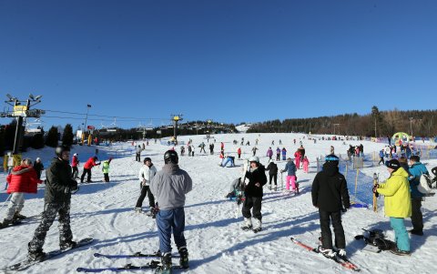 Cita. Diferentes esquiadores participaron en el encuentro.