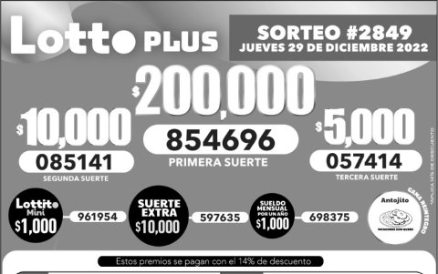 _BOLETIN LOTTO 2849, JUEVES  29 DE DICIEMBRE 2022