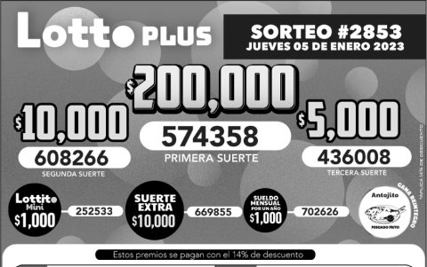 BOLETIN LOTTO 2853, JUEVES 5 DE ENERO_2023