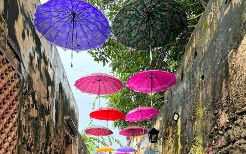 Con su pareja Diego Cabezas Klaere.