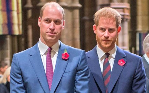 Con su hermano Guillermo.