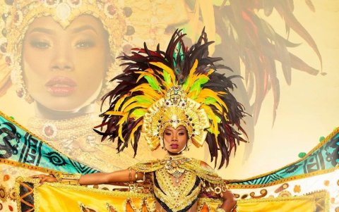 El traje típico fue diseñado por Carlos Aguilar.