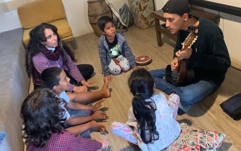 Una de las sesiones de Edna y Juan Manuel.