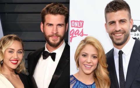 Las artistas junto a sus exparejas