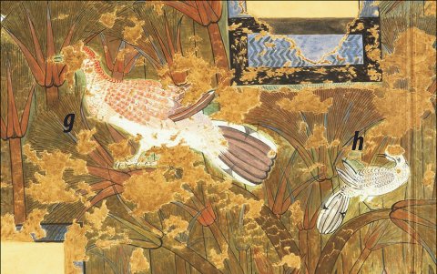 Registro. Facsímil de un mural tan detallado que investigadores de las universidades de Oxford y Cambridge determinaron las especies de dos aves pintadas en esa obra de arte.