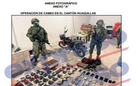 Municiones de origen peruano incautadas por autoridades de Ecuador.