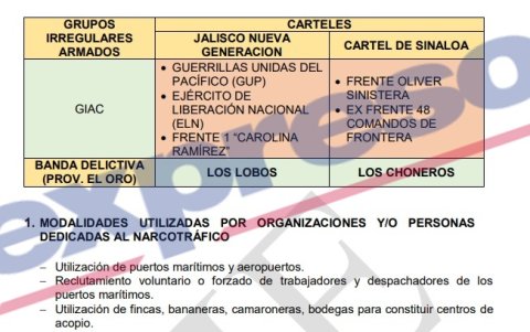 En este informe de inteligencia se detallan los nexos entre bandas ecuatorianas con carteles extranjeros.