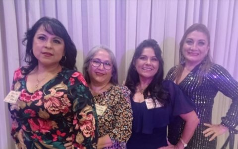 Amigas.- María Iñiga, Jenny Secaira, Liliana Linch y Andrea Sánchez estudiaron en la misma escuela y colegio.