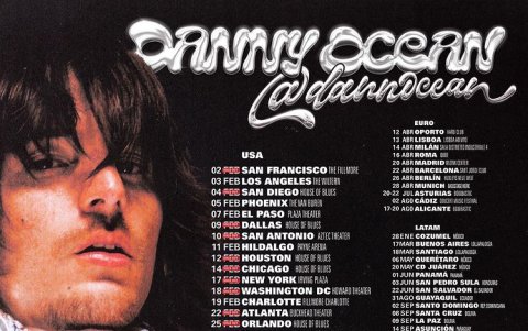 Afiche oficial del Danny Ocean Tour 2023