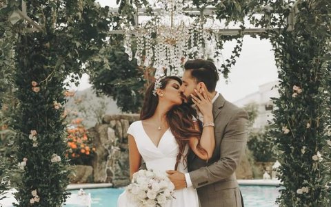 Cuando la pareja se casó el civil.