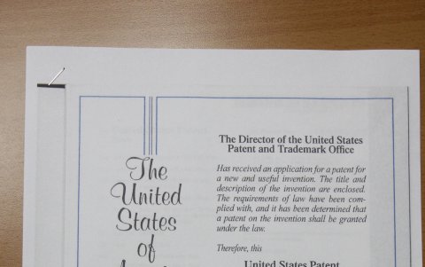 Una de las patentes que Carlos Miranda ha sacado de sus inventos.