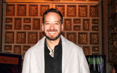 Sebastián García, poco después de ingresar al evento.