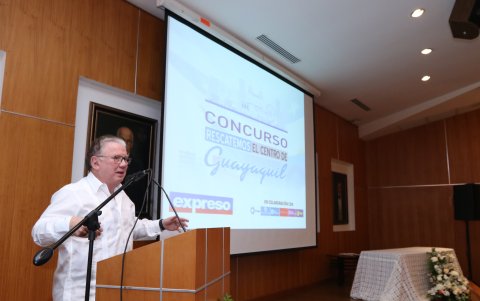 Discurso. El director de EXPRESO, Galo Martínez Leisker, aseguró que esta iniciativa fortalece el compromiso de proponer soluciones para mejorar la ciudad.