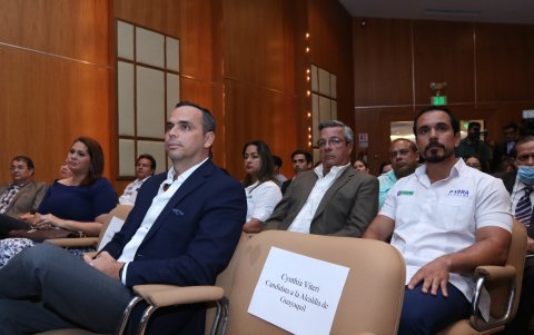 Candidatos. Ocho de los once postulantes a la Alcaldía de Guayaquil se hicieron presentes.