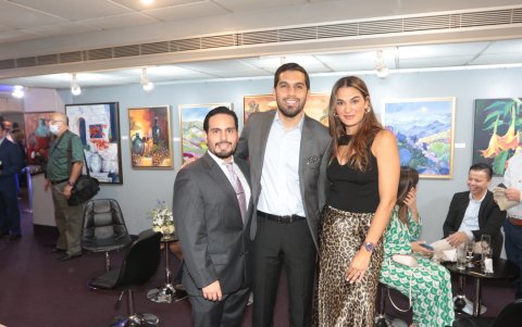 José Luis Delgado, Luis Felipe Calderón y Mirella Caputi.