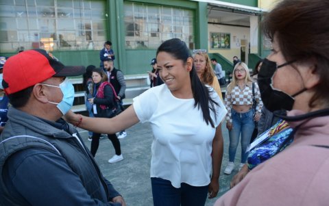 Paola Pabón, candidata a la Prefectura de Pichincha.