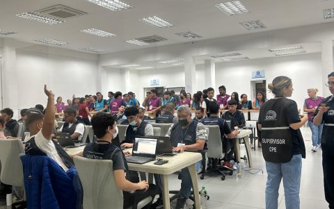 Así luce en este momento el Centro de Mando de la Delegación Electoral del Guayas.