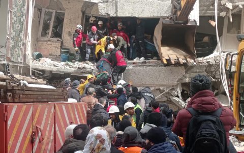 Toma del desastre en Turquía.